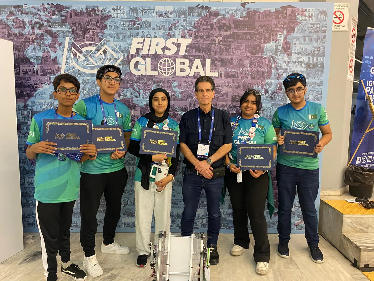 Team Pakistan presenting its competition work